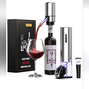 NIB Tomeem Electric Rechargeable Wine Opener Set